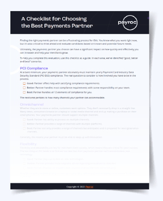 Download the Checklist for Choosing the Best Payments Partner